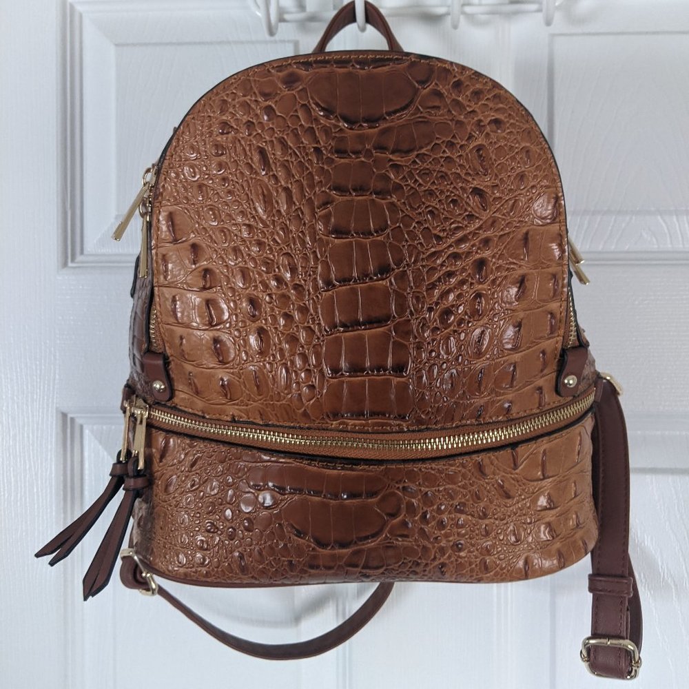 Faux Alligator Backpack